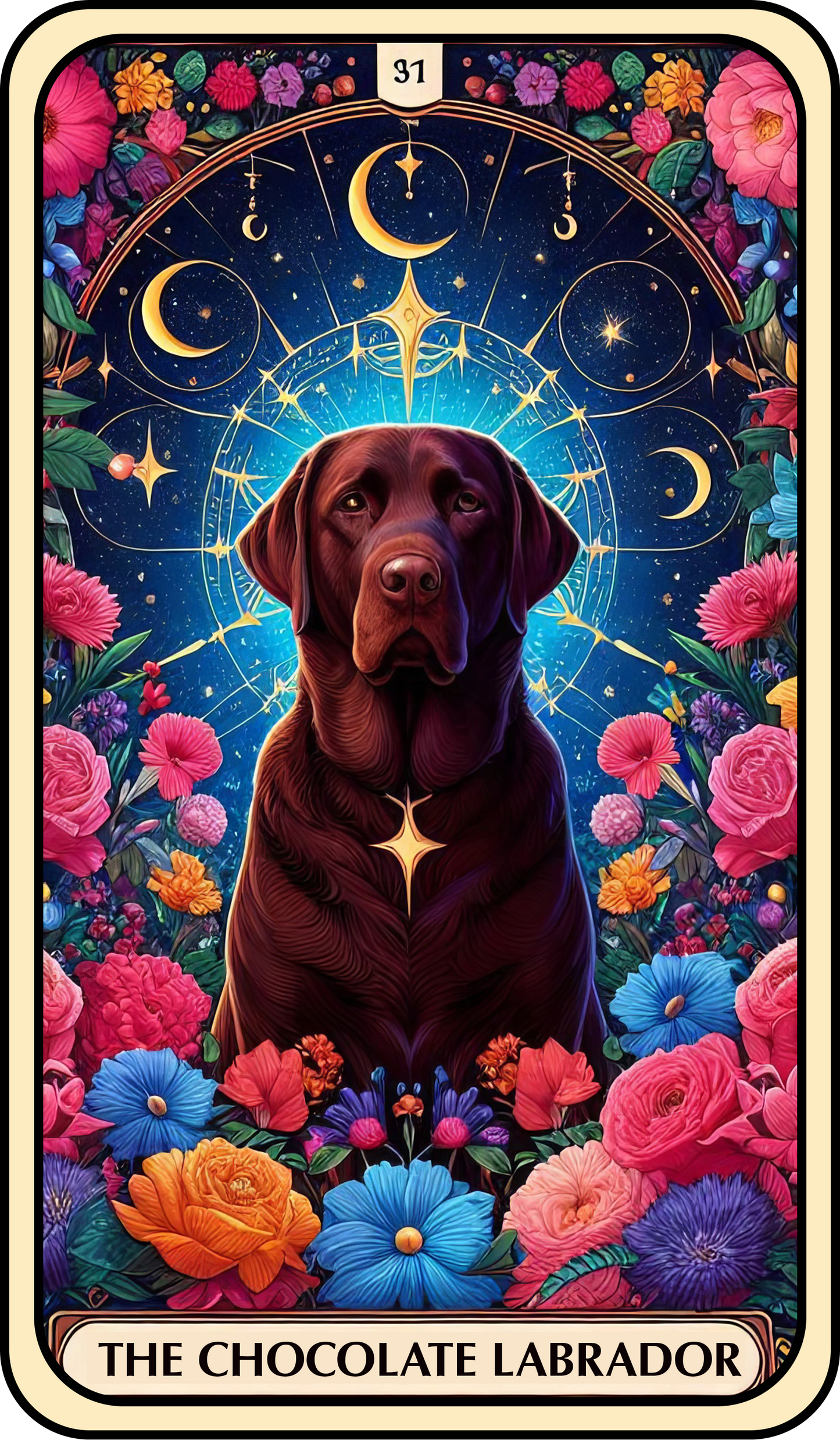 Tarot Dog Keyring
