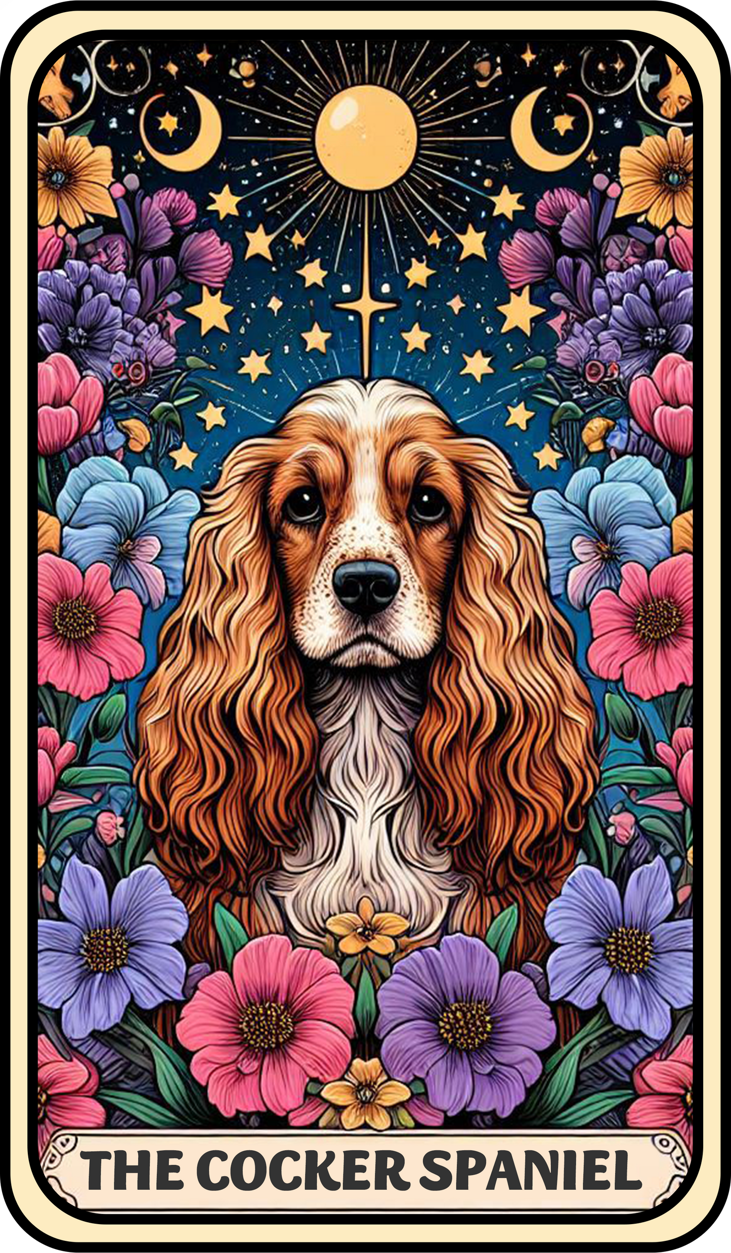 Tarot Dog Keyring