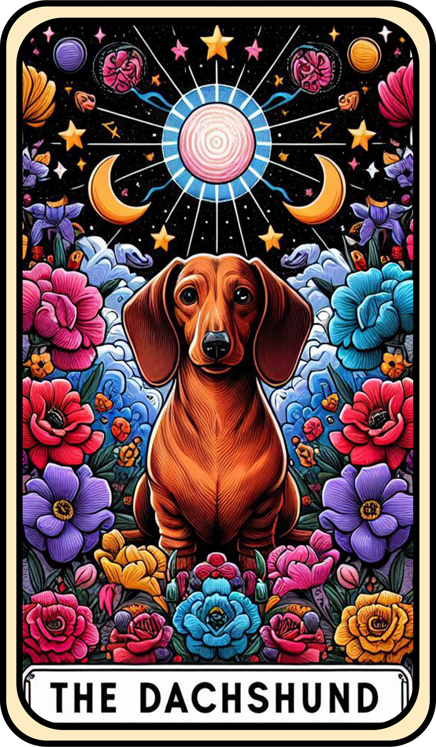 Tarot Dog Keyring