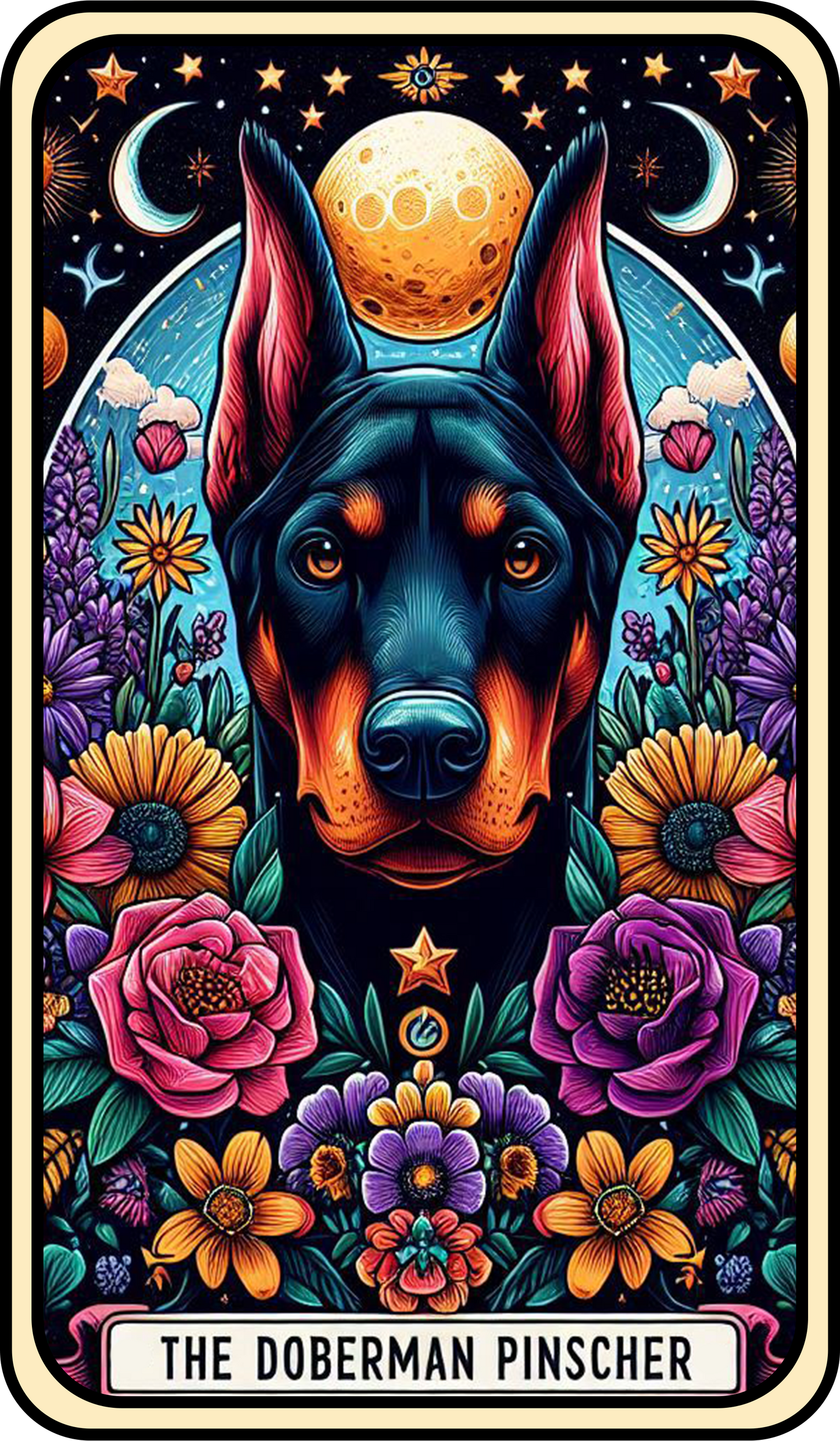 Tarot Dog Keyring