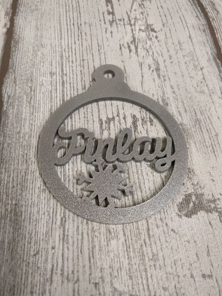 Personalised Acrylic Bauble with snowflake