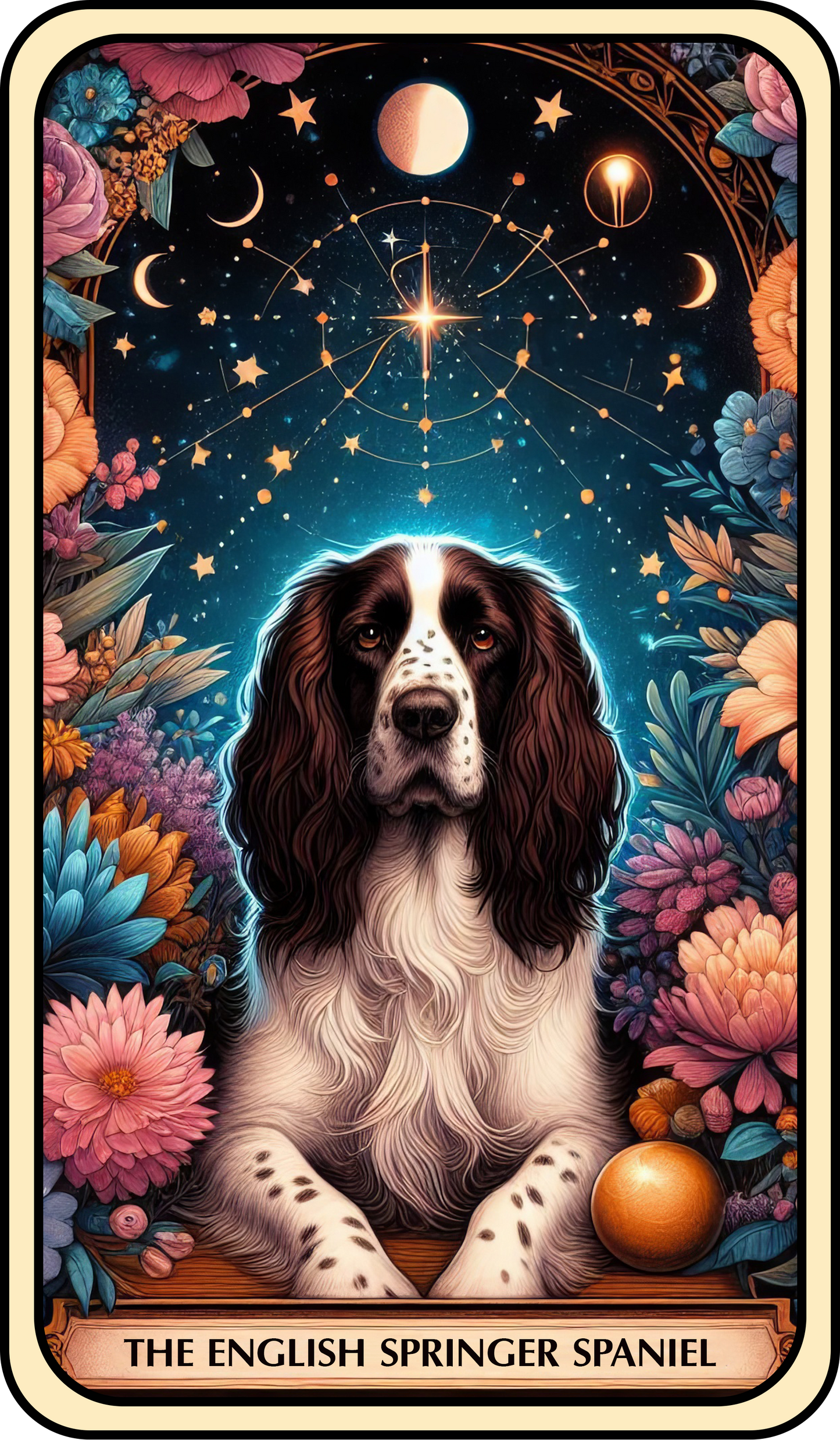 Tarot Dog Keyring