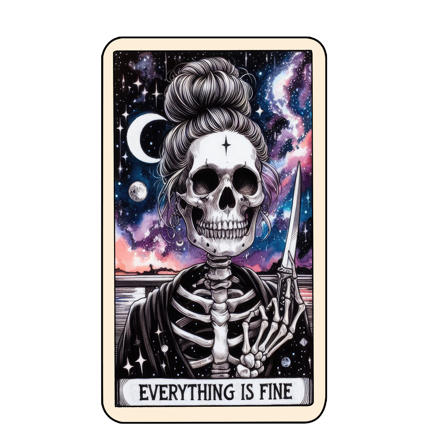 Tarot Halloween Keyring