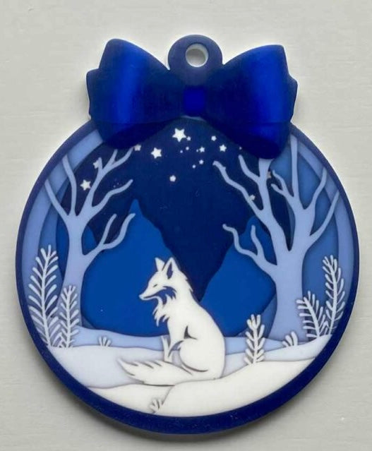 Sublimated Animal Bow Bauble