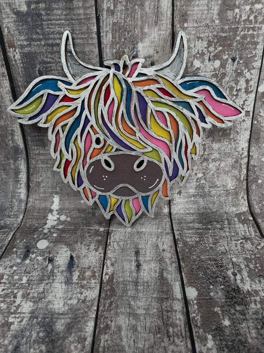 Highland Cow MDF Plaque