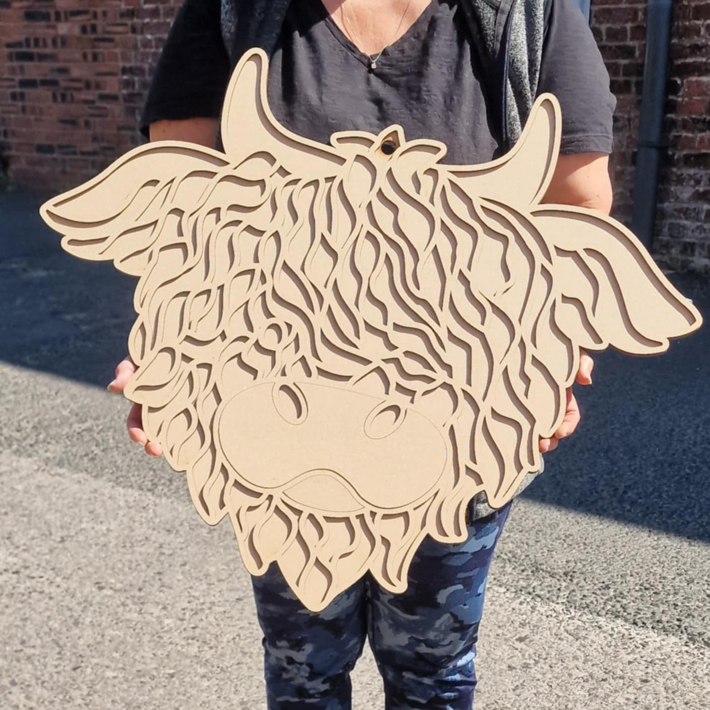 Highland Cow MDF Plaque