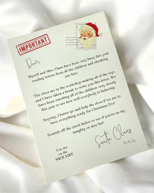 Nice List Scratch Cards