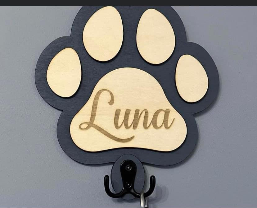 Dog lead MDF Paw