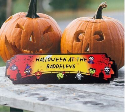 Personalised Halloween Road Sign