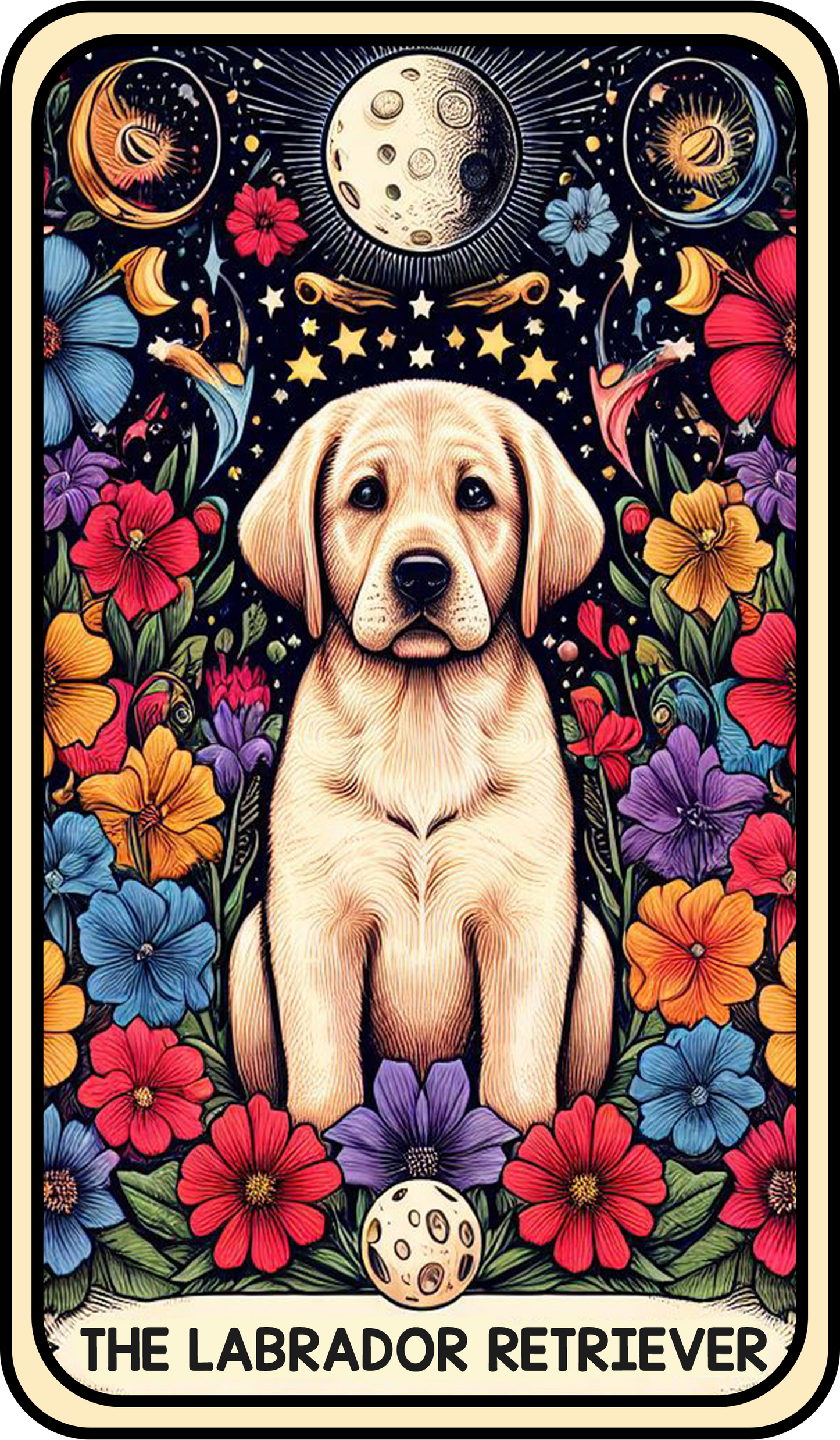 Tarot Dog Keyring
