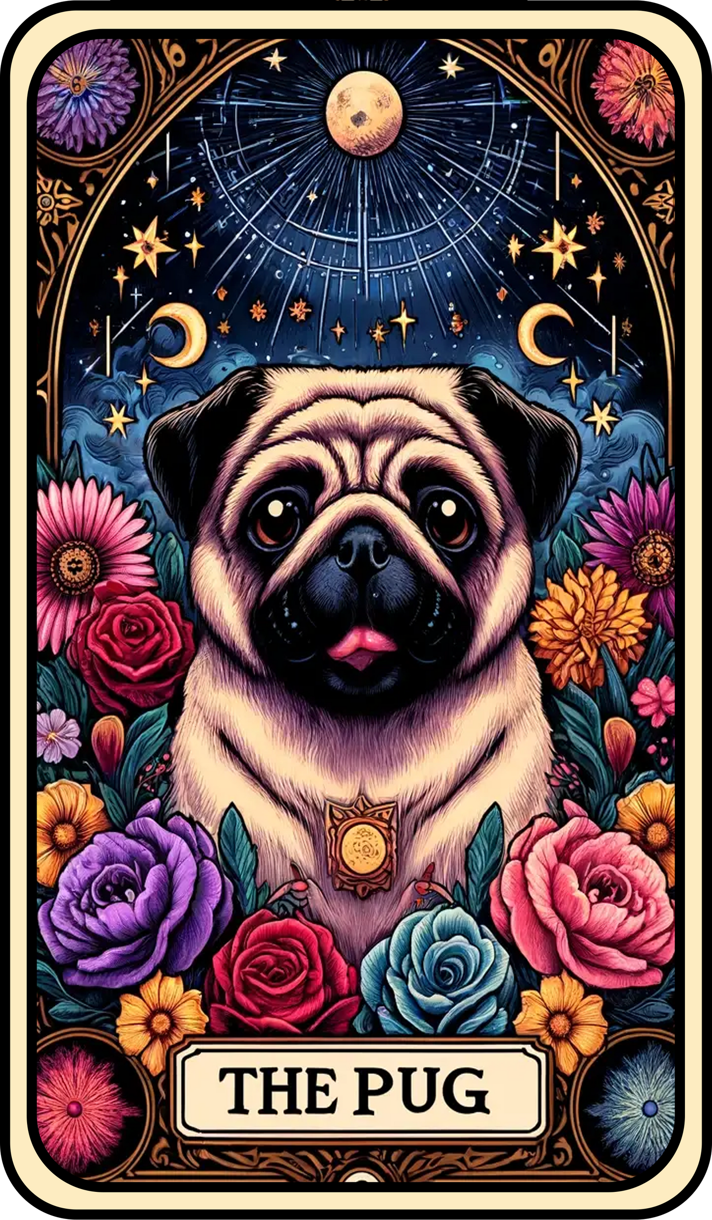 Tarot Dog Keyring