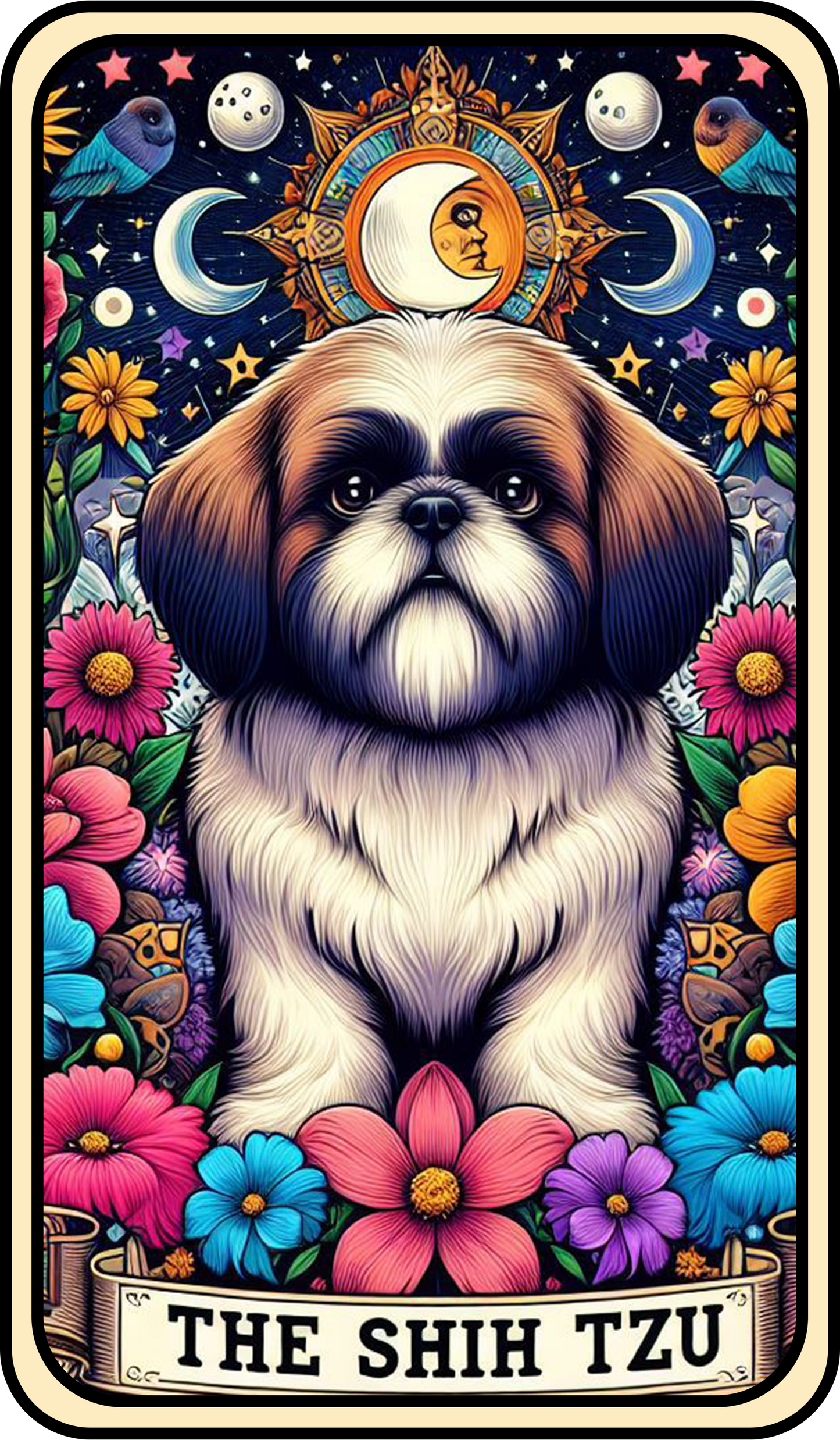 Tarot Dog Keyring