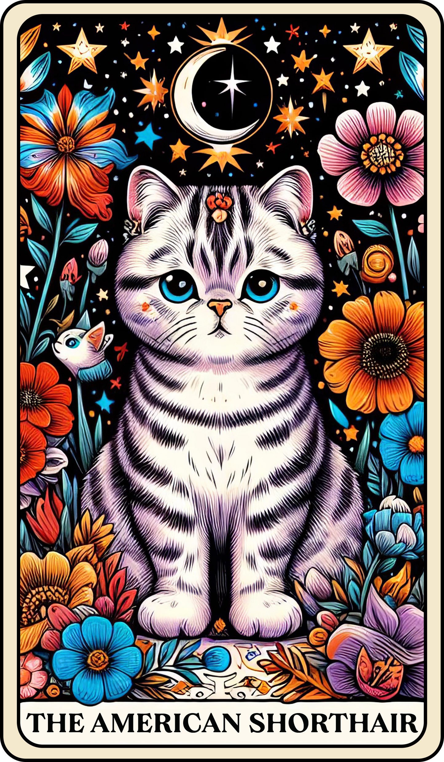 Tarot Cat Keyring