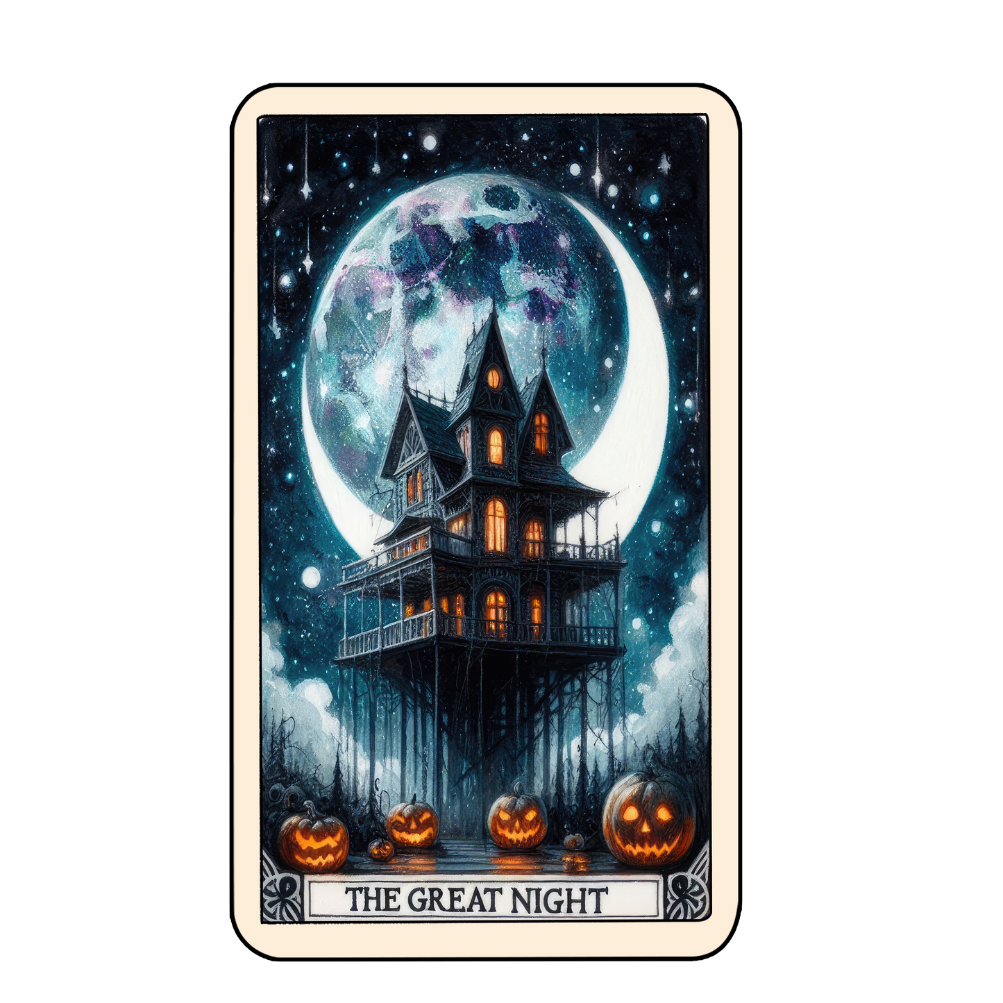 Tarot Halloween Keyring