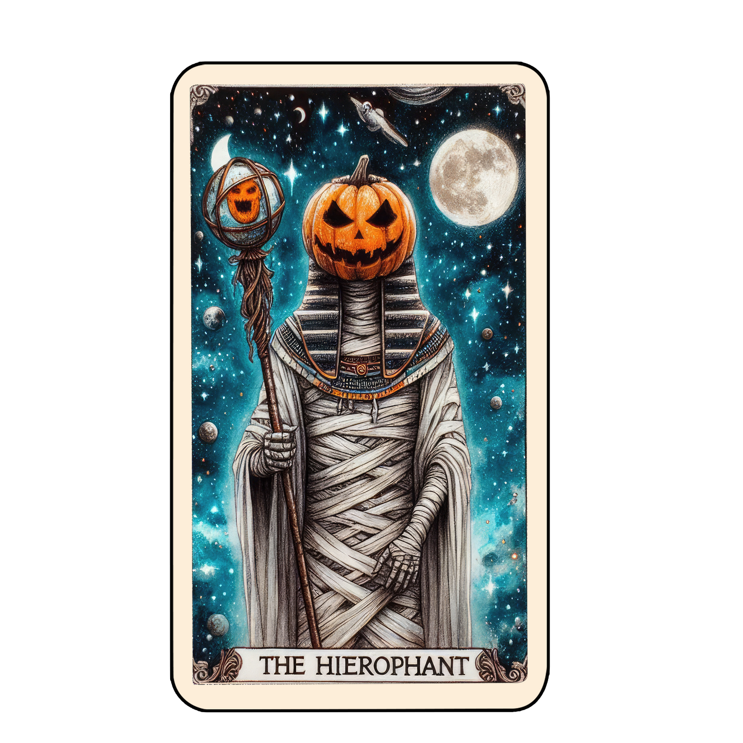 Tarot Halloween Keyring