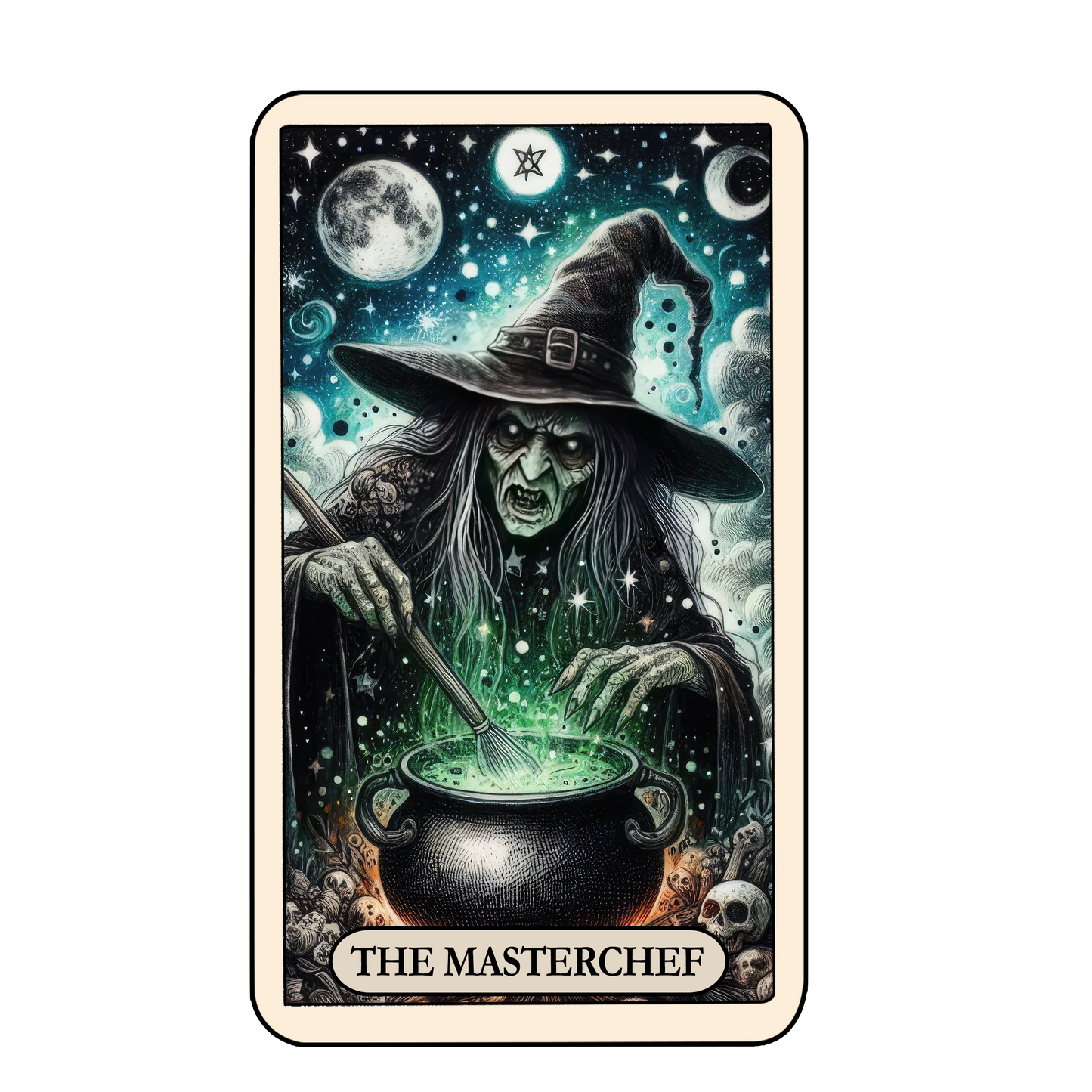 Tarot Halloween Keyring