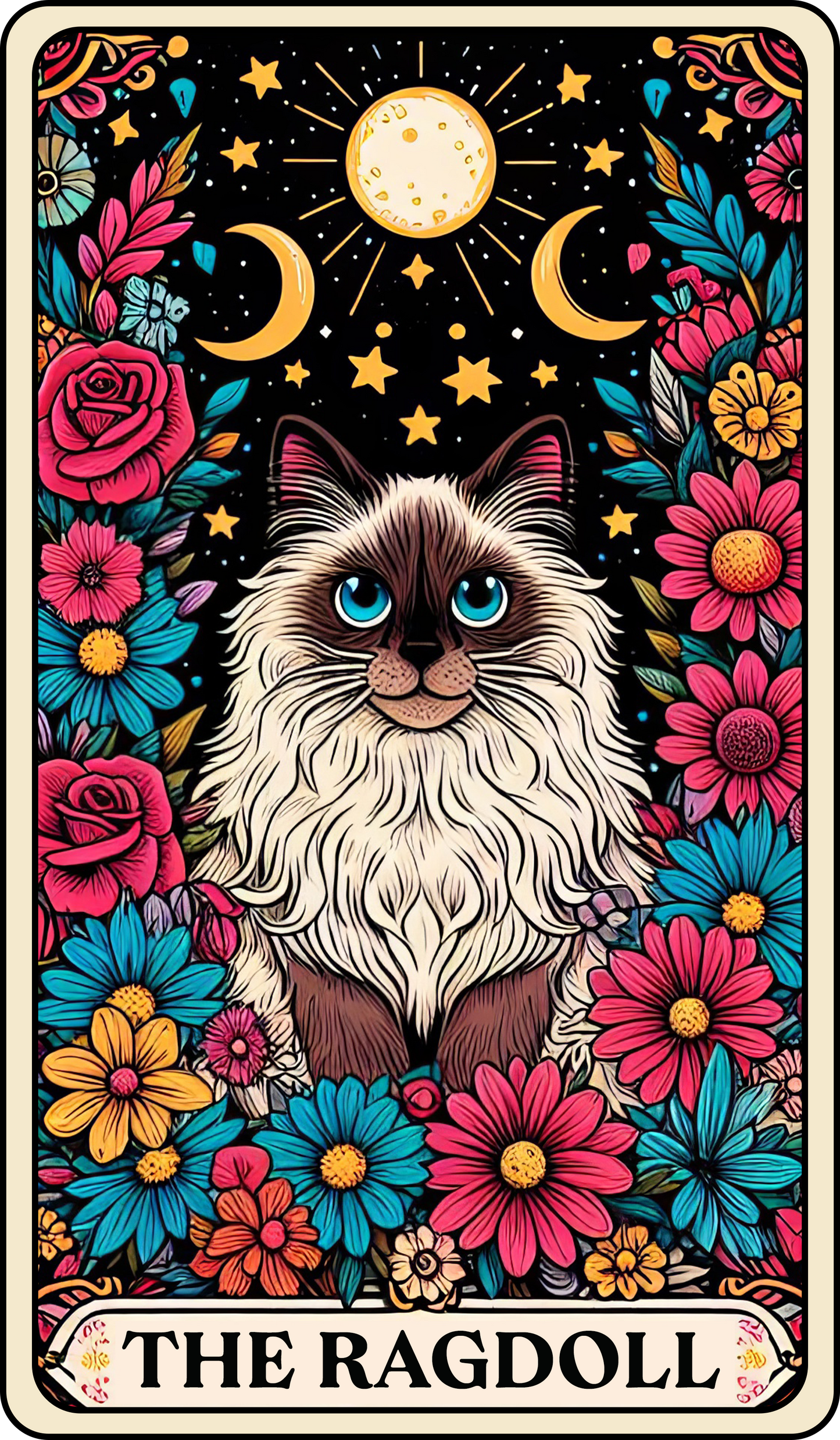 Tarot Cat Keyring
