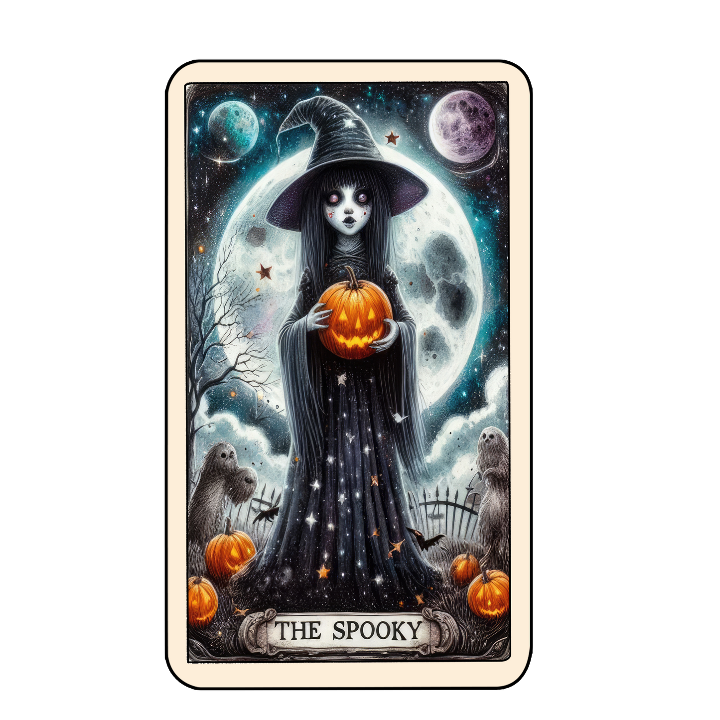 Tarot Halloween Keyring