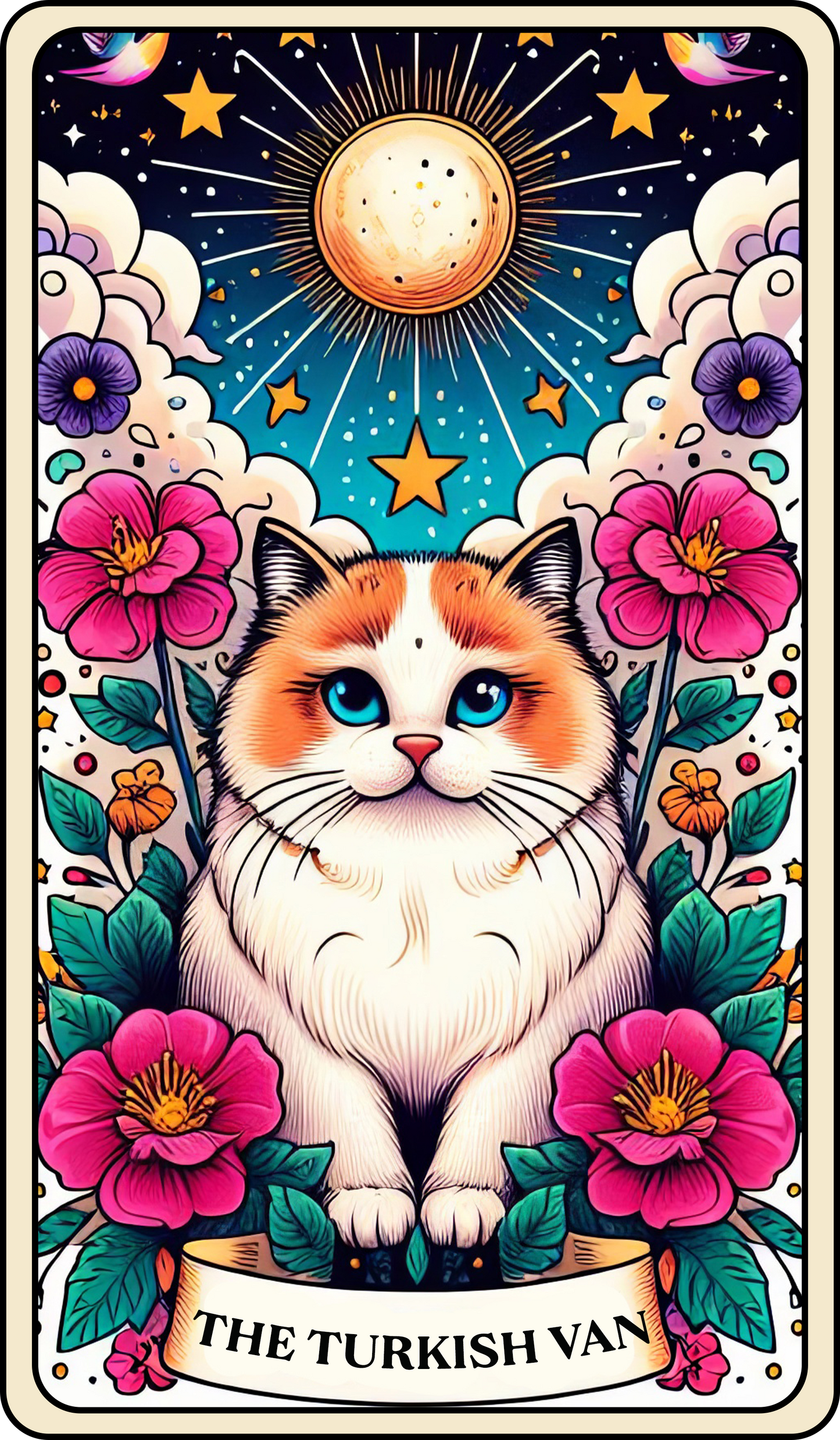 Tarot Cat Keyring