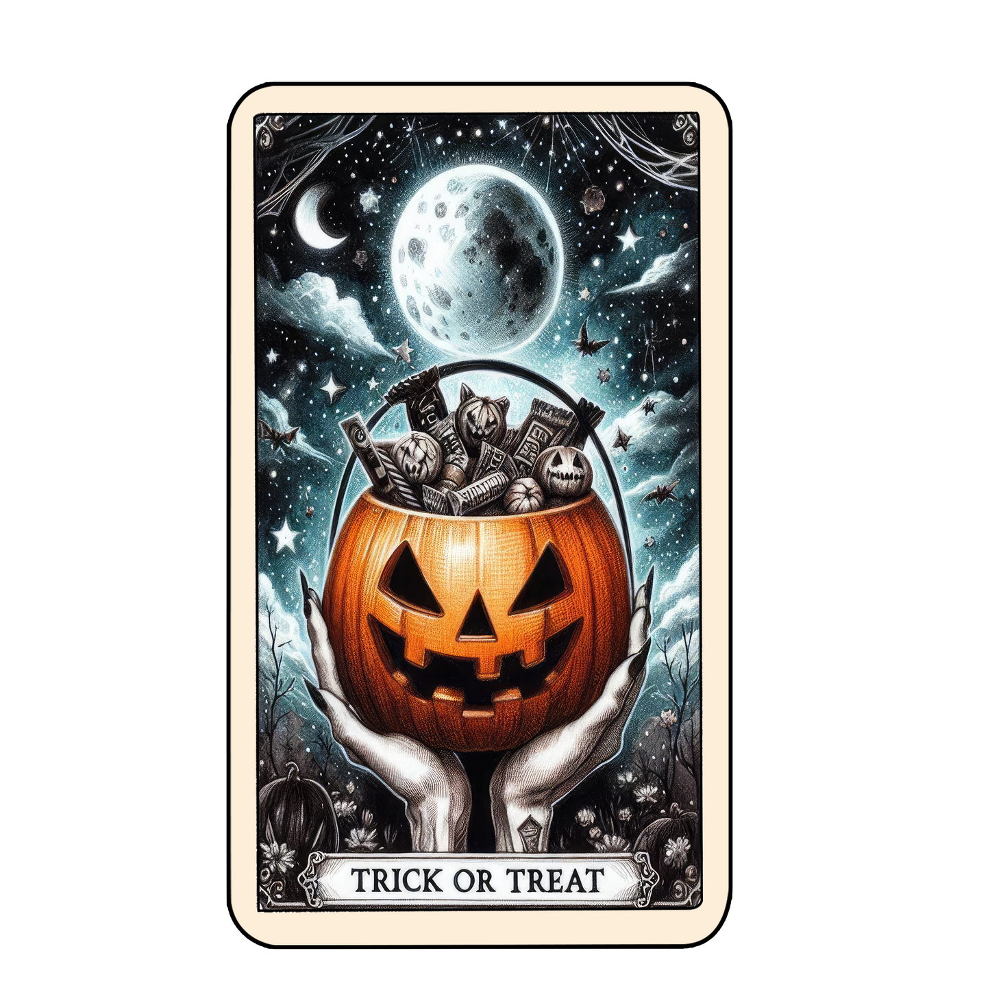 Tarot Halloween Keyring