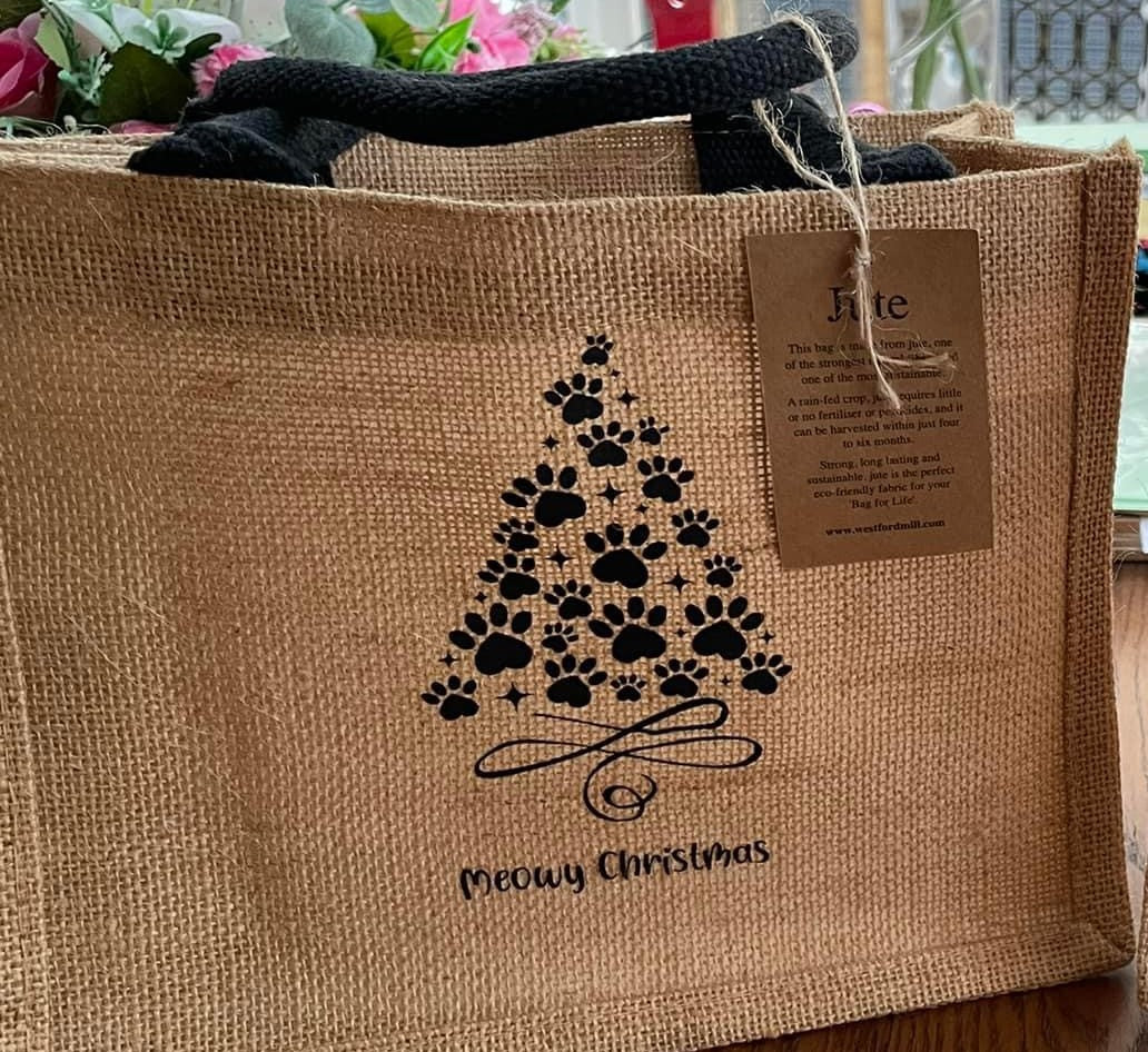 Christmas Jute Bag Vinyl/DTF