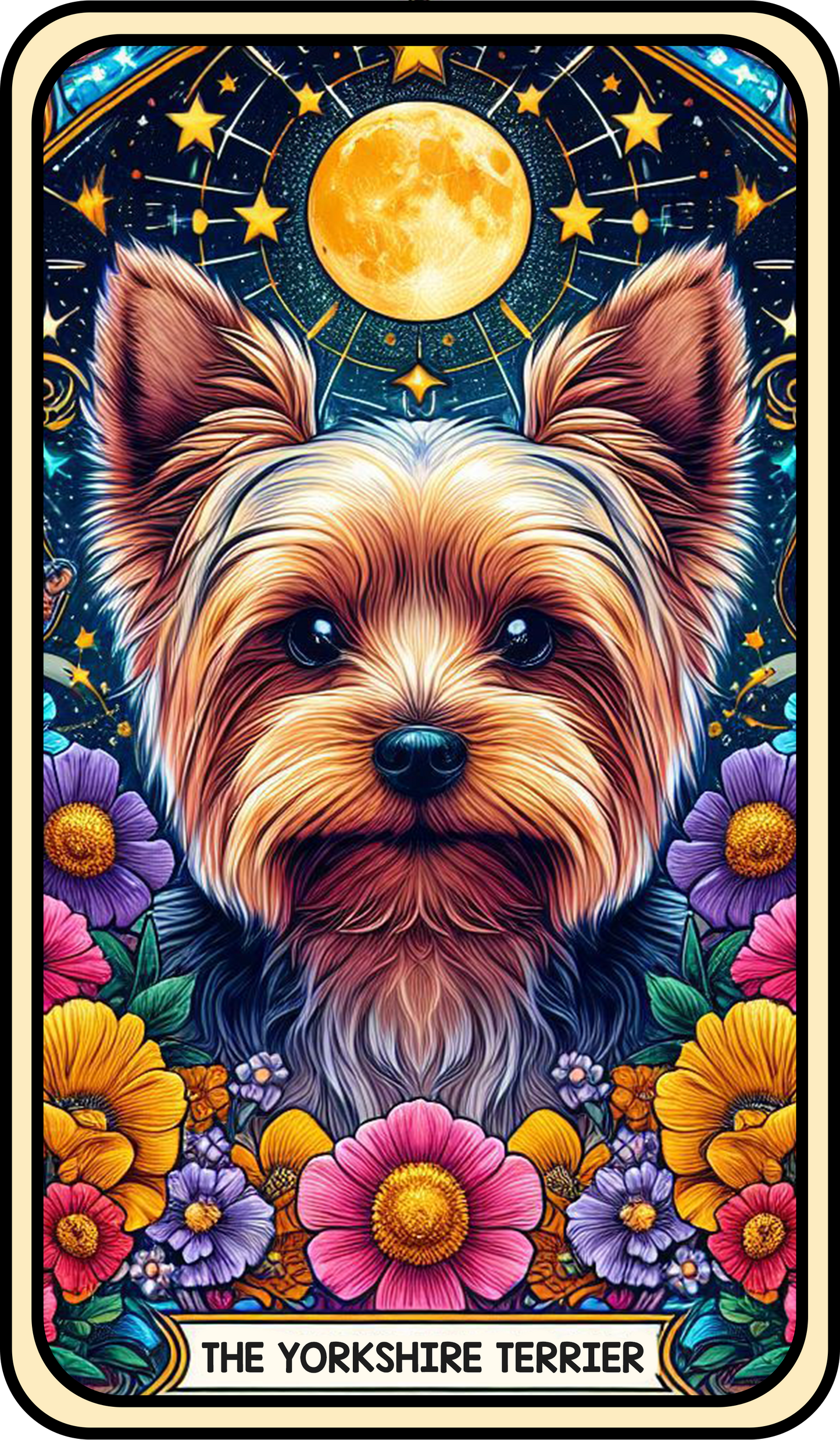 Tarot Dog Keyring