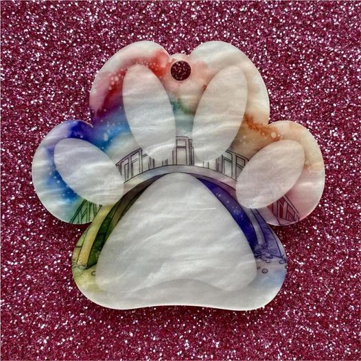 Memorial paw - Rainbow Bridge