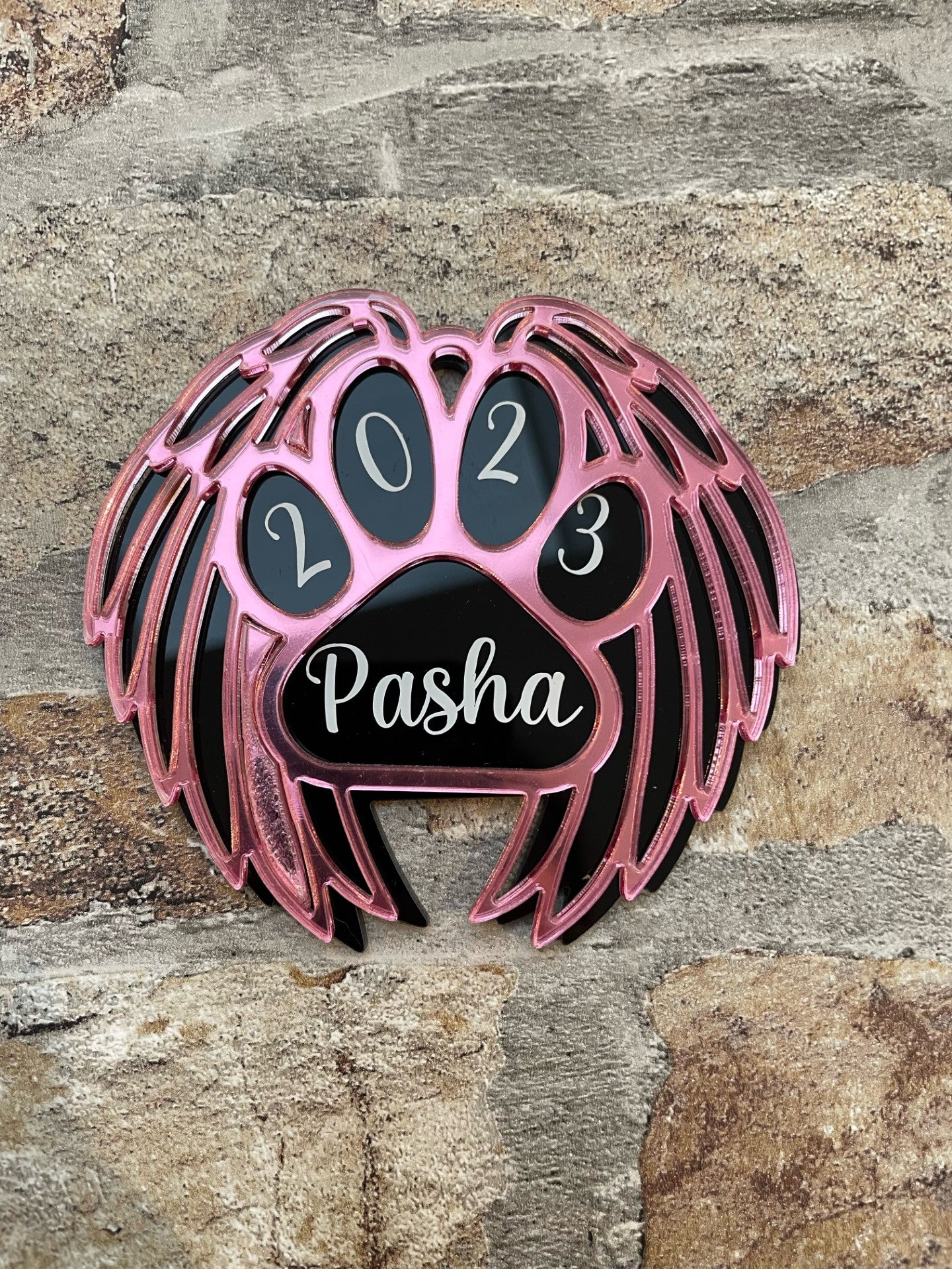 Pet Memorial with Wings  and Paw